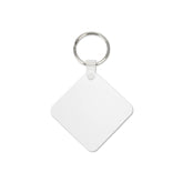 sublimation blank aluminium square keyring